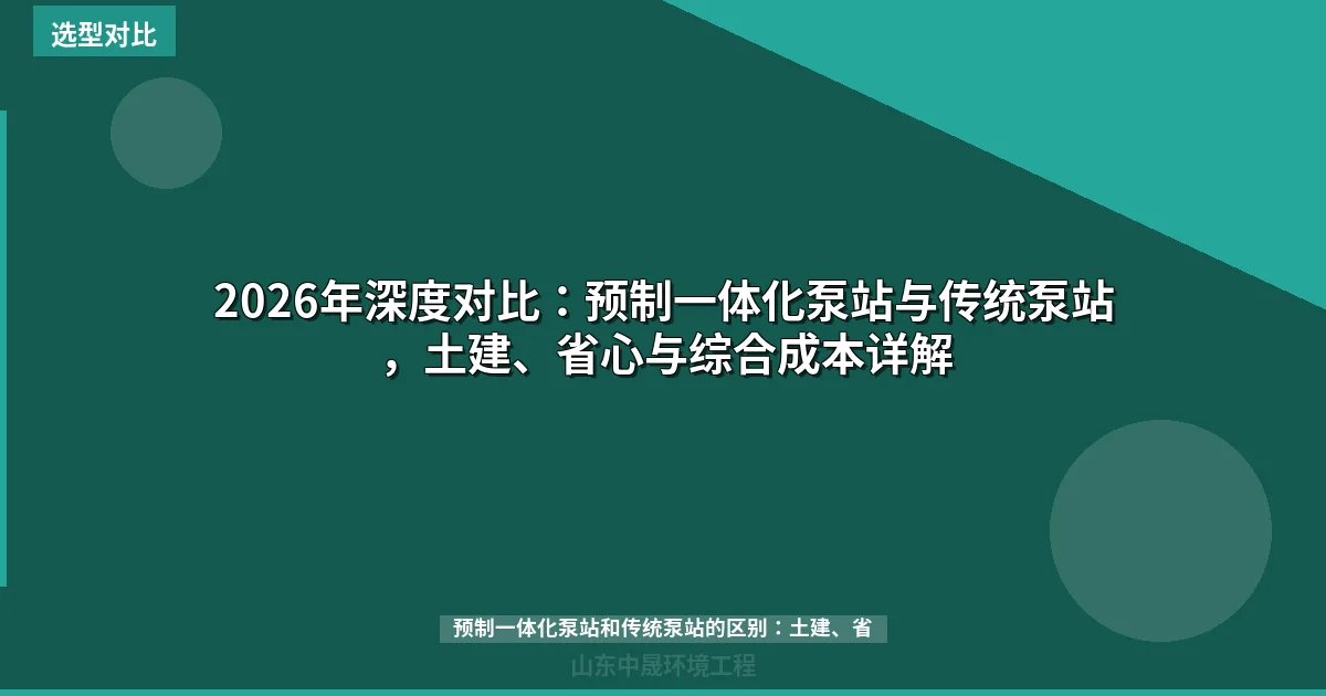 2026年深度对比：预制一体化泵站与传统泵站，土建、省心与综合成本详解