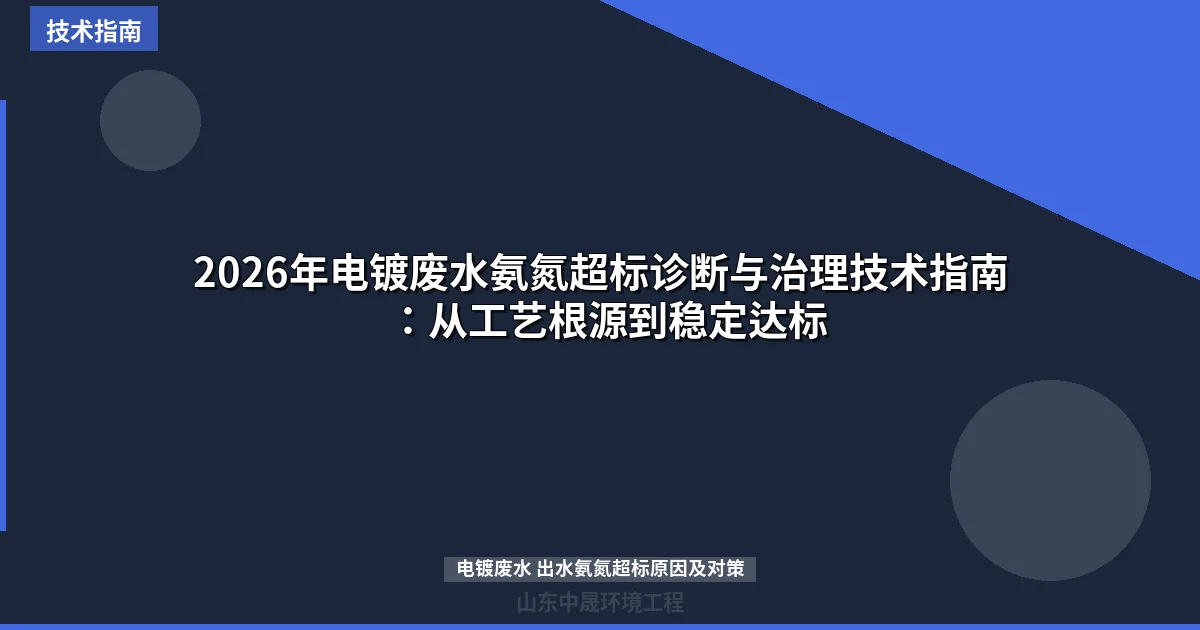 2026年电镀废水氨氮超标诊断与治理技术指南：从工艺根源到稳定达标