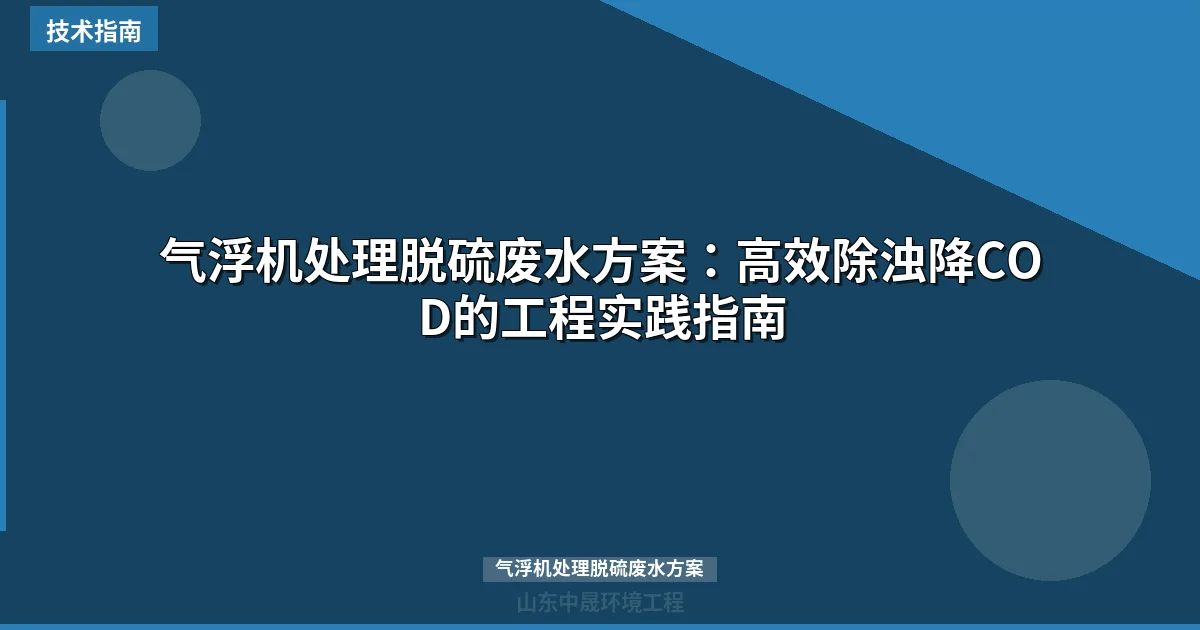 气浮机处理脱硫废水方案：高效除浊降COD的工程实践指南