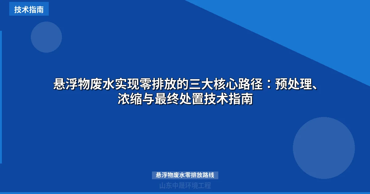 悬浮物废水实现零排放的三大核心路径：预处理、浓缩与最终处置技术指南