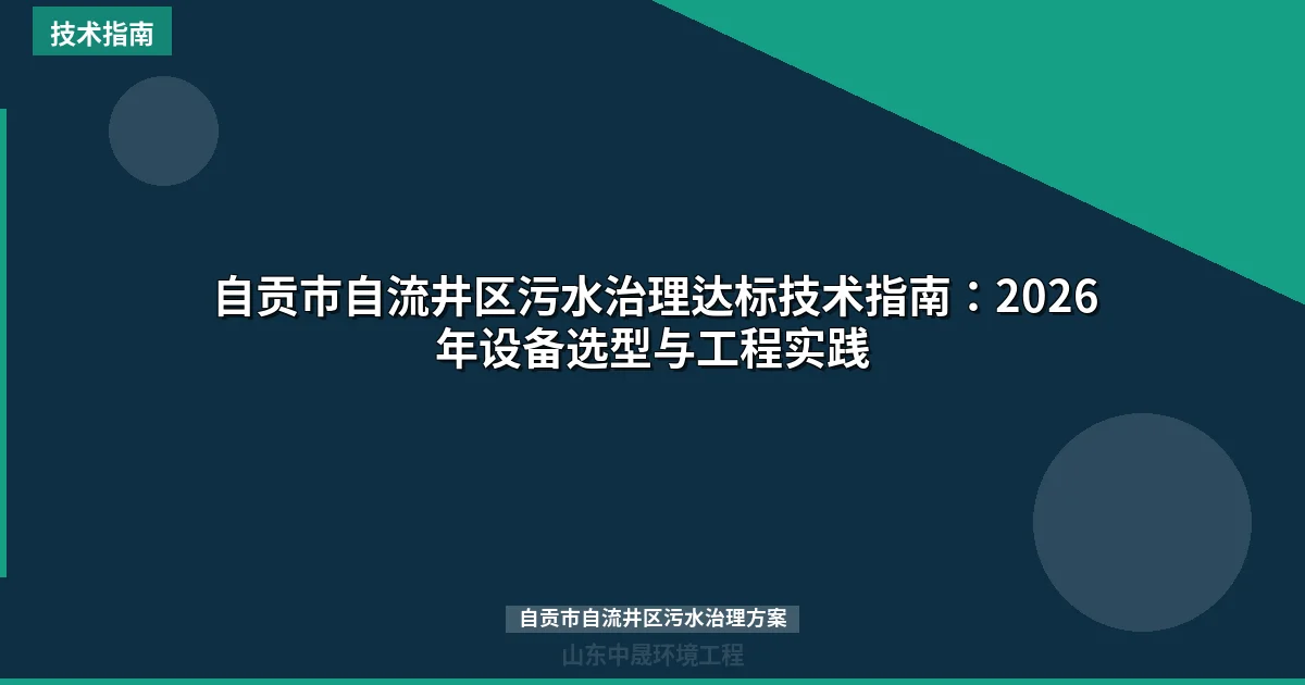自贡市自流井区污水治理达标技术指南：2026年设备选型与工程实践