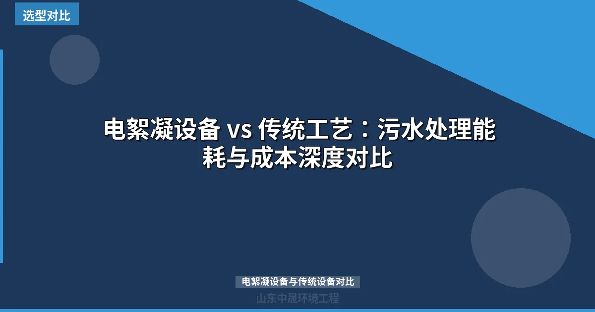 电絮凝设备 vs 传统工艺：污水处理能耗与成本深度对比