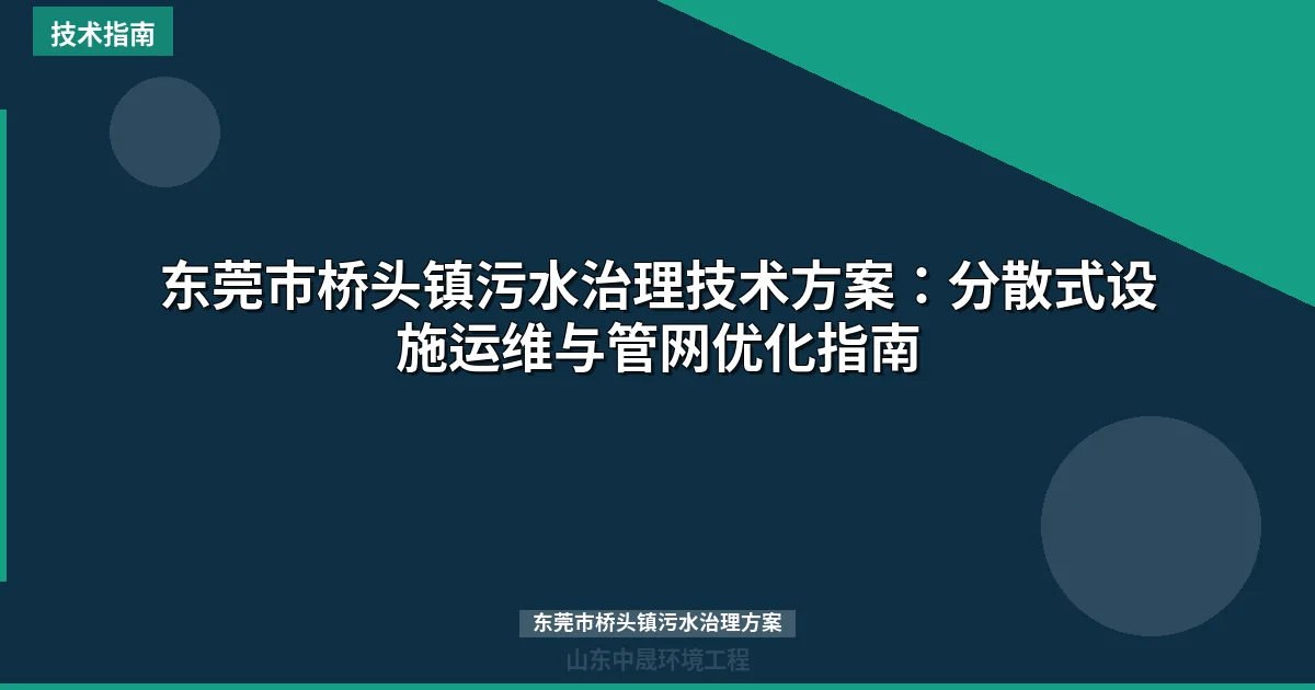 东莞市桥头镇污水治理技术方案：分散式设施运维与管网优化指南