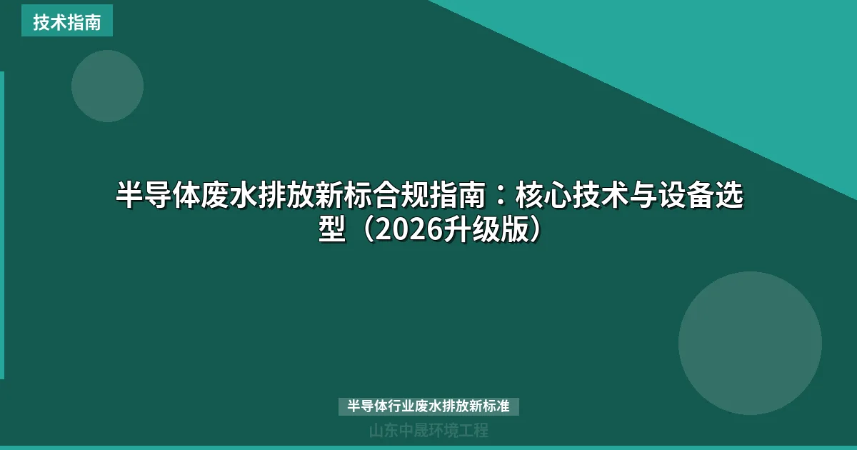 半导体废水排放新标合规指南：核心技术与设备选型（2026升级版）