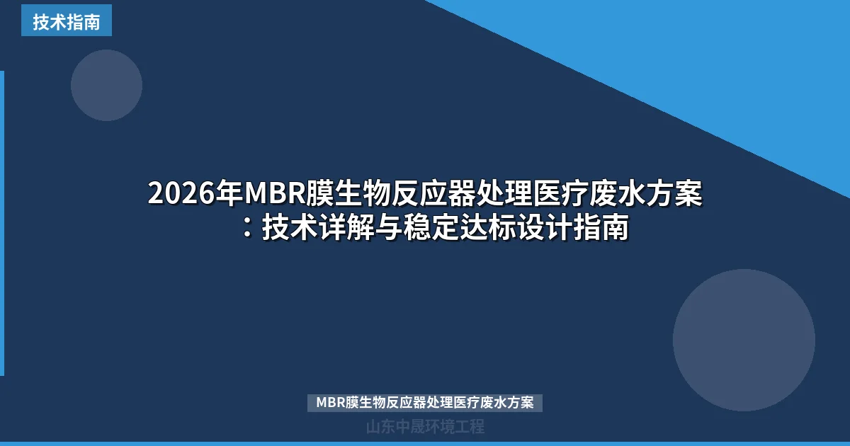 2026年MBR膜生物反应器处理医疗废水方案：技术详解与稳定达标设计指南