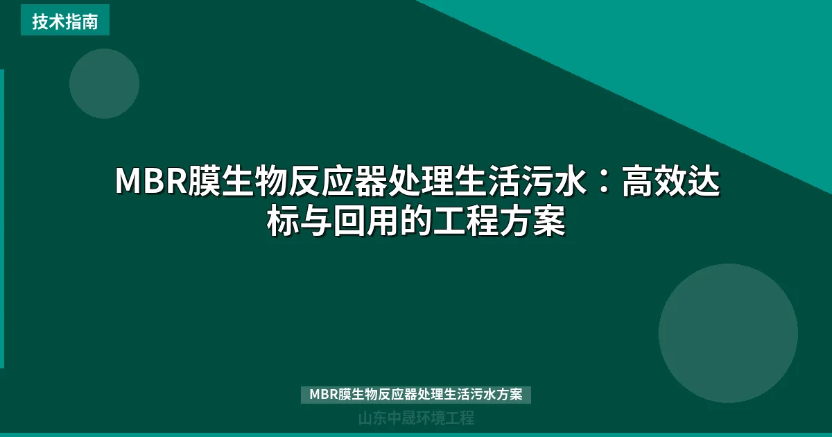MBR膜生物反应器处理生活污水：高效达标与回用的工程方案