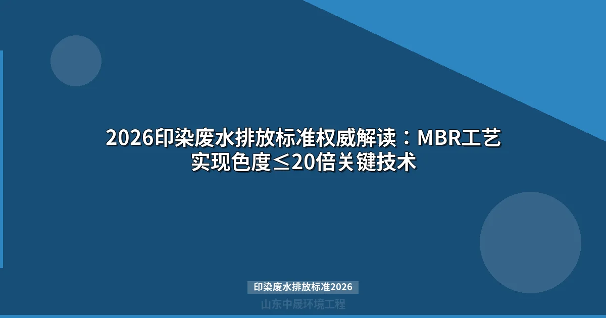 2026印染废水排放标准权威解读：MBR工艺实现色度≤20倍关键技术