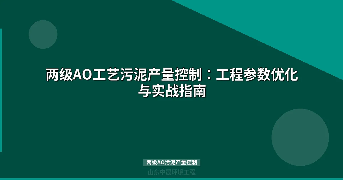 两级AO污泥产量控制：5大核心参数优化实现30%-45%减量