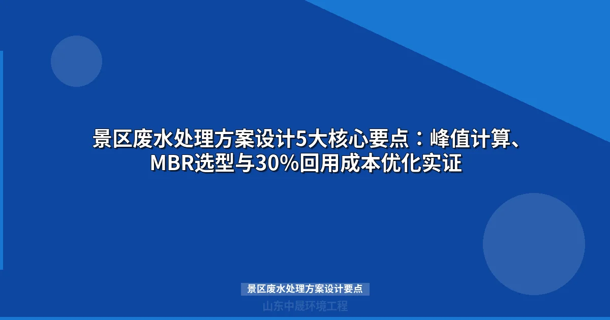 景区废水处理方案设计5大核心要点：峰值计算、MBR选型与30%回用成本优化实证