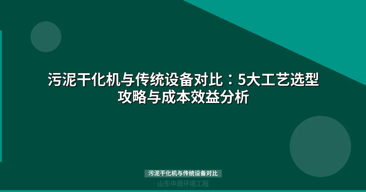 污泥干化机与传统设备对比：选型指南与成本效益分析