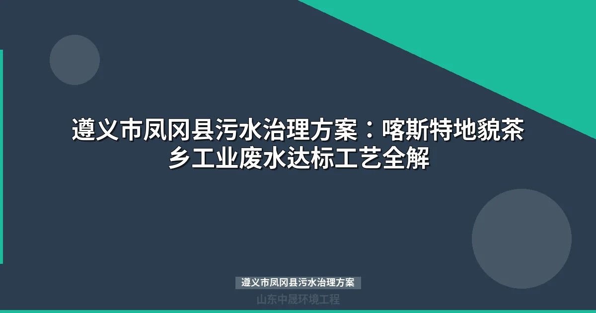 遵义市凤冈县污水治理方案：喀斯特地貌茶乡工业废水达标工艺全解