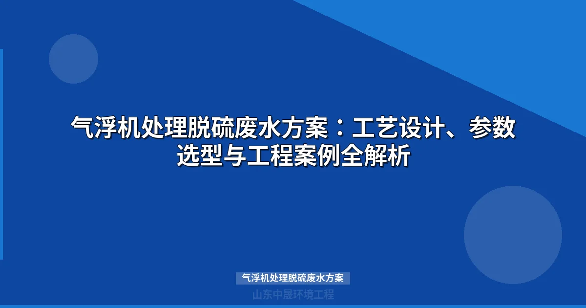 气浮机处理脱硫废水方案：工艺参数、设计计算与工程案例
