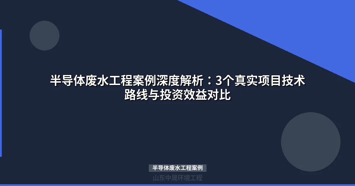 半导体废水工程案例：三个真实项目处理规模与工艺对比