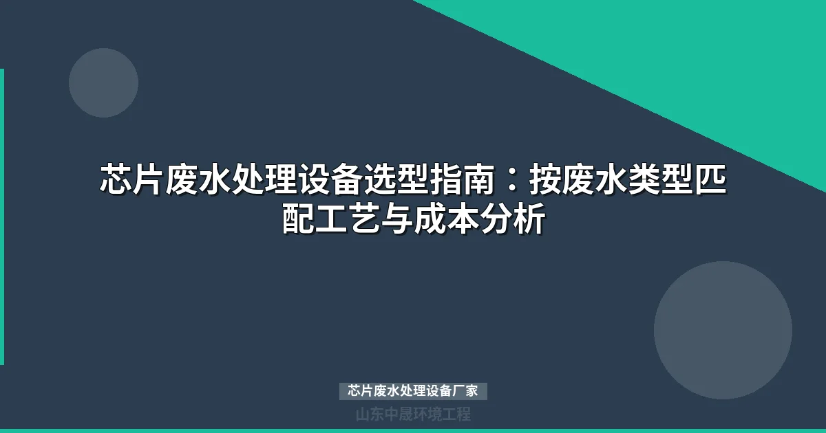 芯片废水处理设备厂家选型指南：主流工艺对比与成本分析