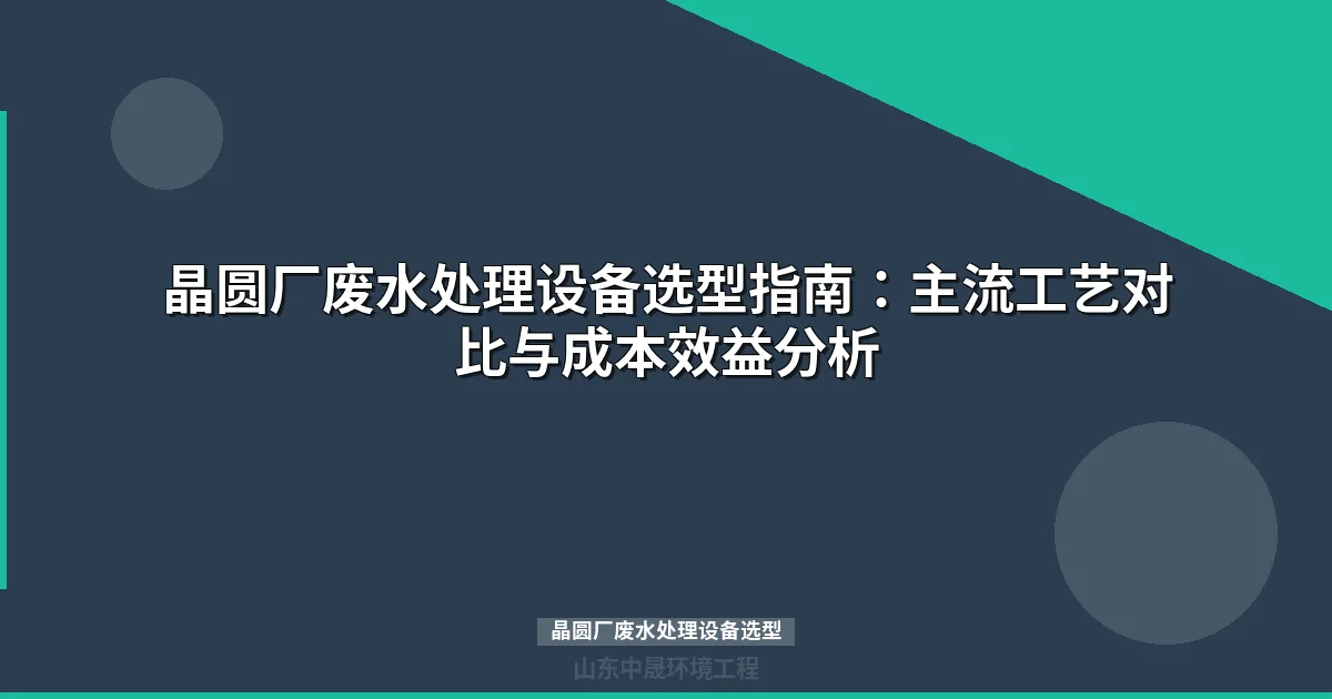 晶圆厂废水处理设备选型指南：六维度决策框架与工艺对比