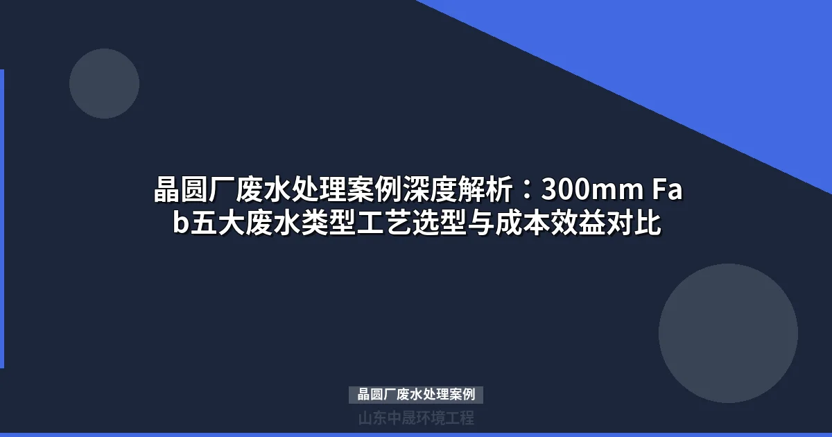 300mm晶圆厂废水处理案例：5大废水类型处理难点与零排放工艺对比