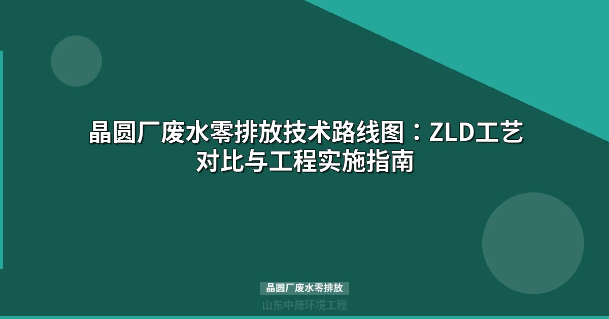 晶圆厂废水零排放技术路线与资源化回收方案