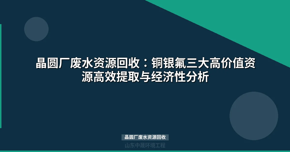 晶圆厂废水资源回收：铜银氟三大高价值资源提取变现全攻略