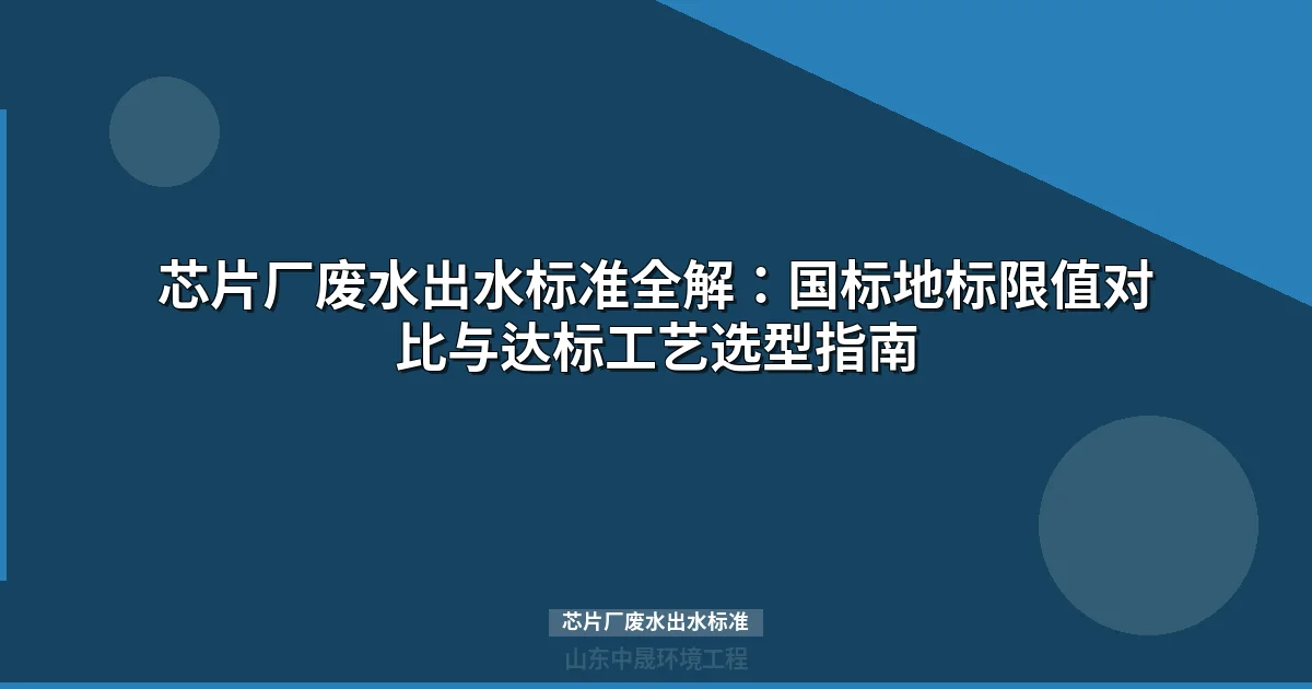 芯片厂废水出水标准全解：国标地标对比与达标工艺选型