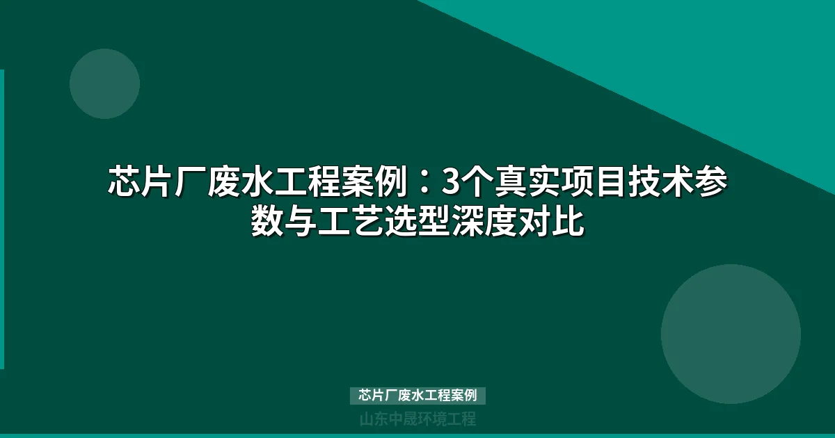 芯片厂废水工程案例：12英寸晶圆厂分质处理方案详解