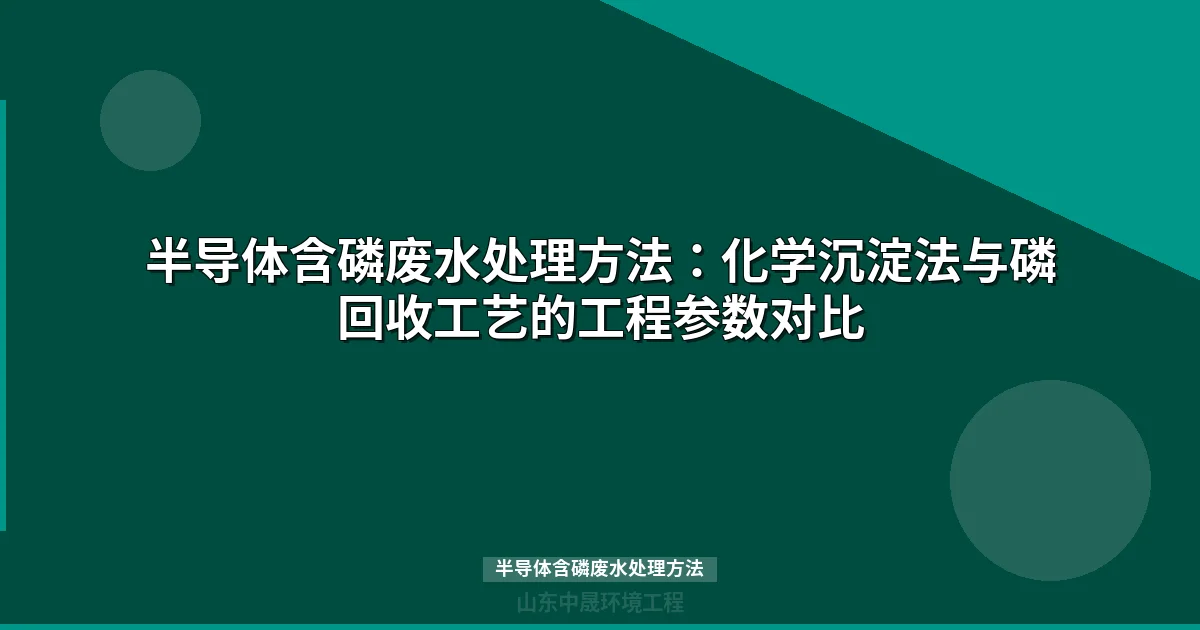 半导体含磷废水处理方法：化学沉淀法与磷回收工艺对比选型指南