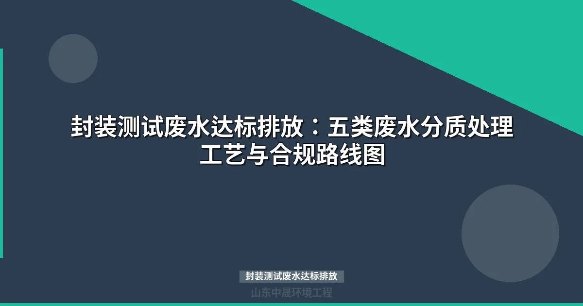 封装测试废水达标排放：GB 39731-标准解读与处理方案