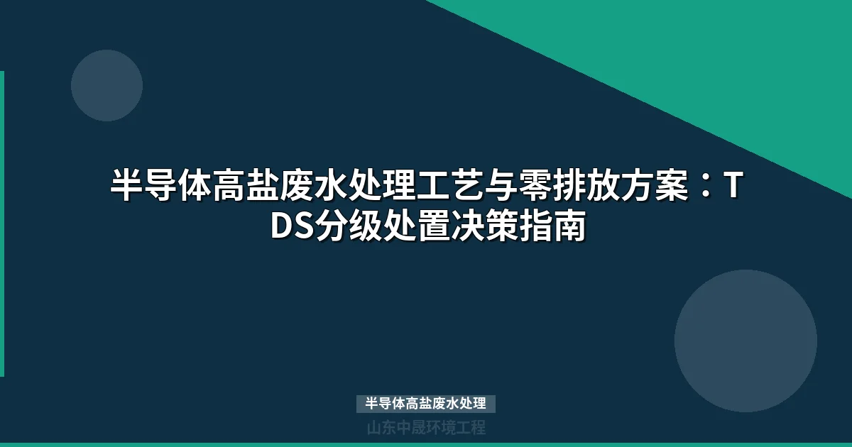 半导体高盐废水处理工艺选型：膜浓缩+蒸发结晶零排放技术路线