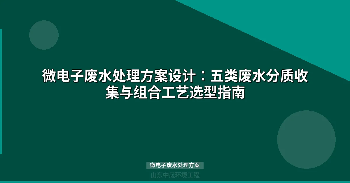 微电子废水处理方案：五类废水分质收集与组合工艺选型指南