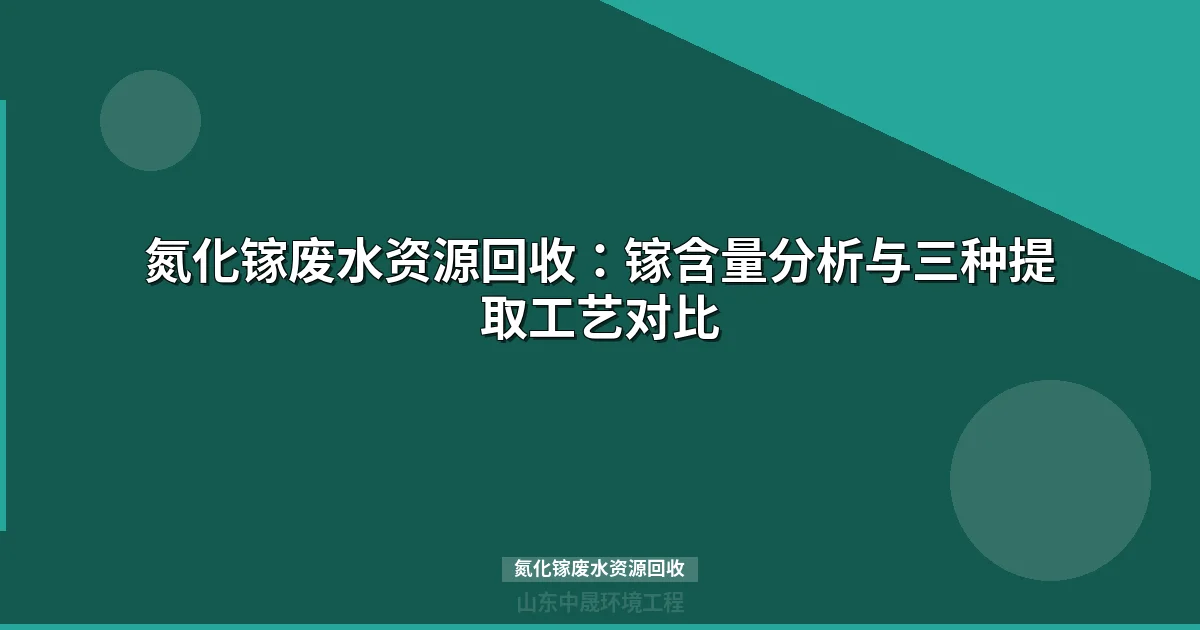 氮化镓废水资源回收：技术路线与经济价值全解析
