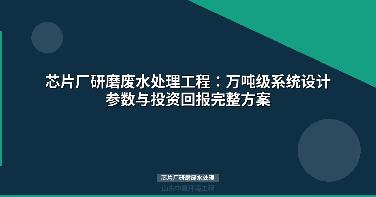 芯片厂研磨废水处理方案：万吨级系统设计参数与投资回报分析