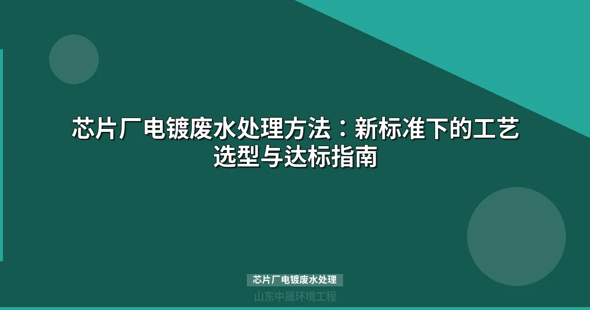 芯片厂电镀废水处理：新标准下的技术路线与选型指南