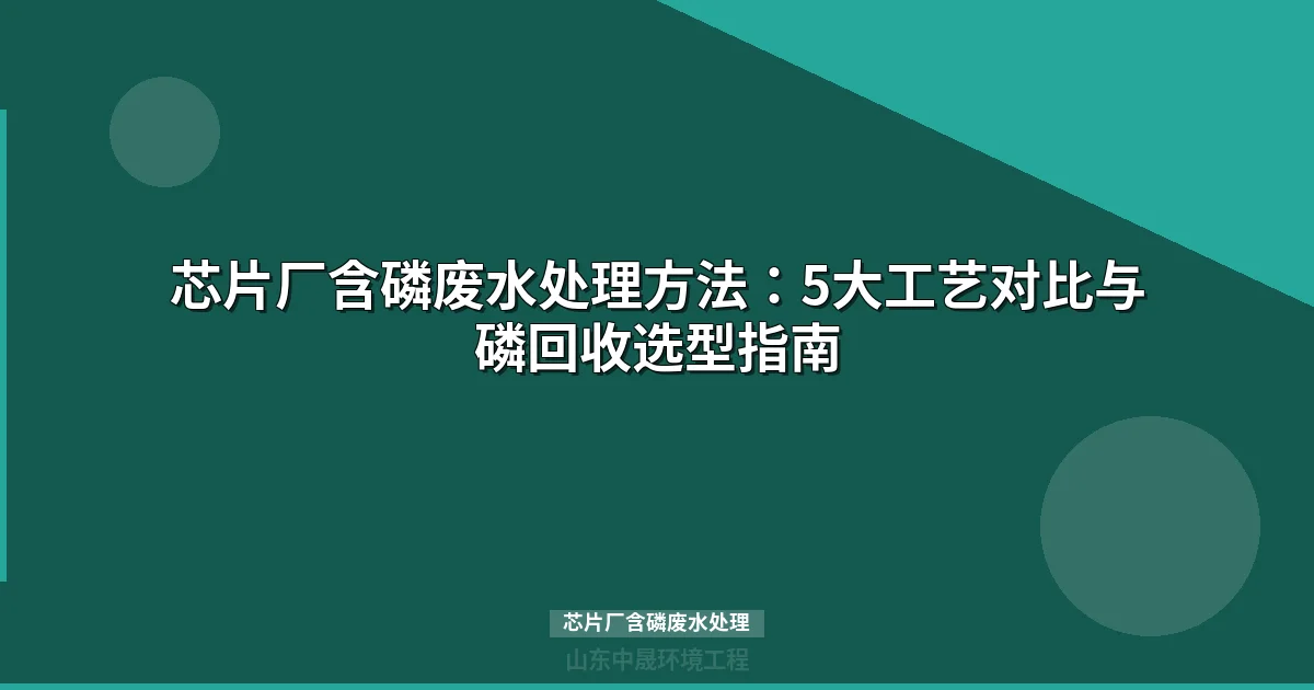 芯片厂含磷废水处理方法：5大工艺对比与磷回收选型指南