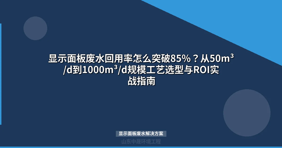 显示面板废水解决方案：回用率从40%提升至85%的实战指南