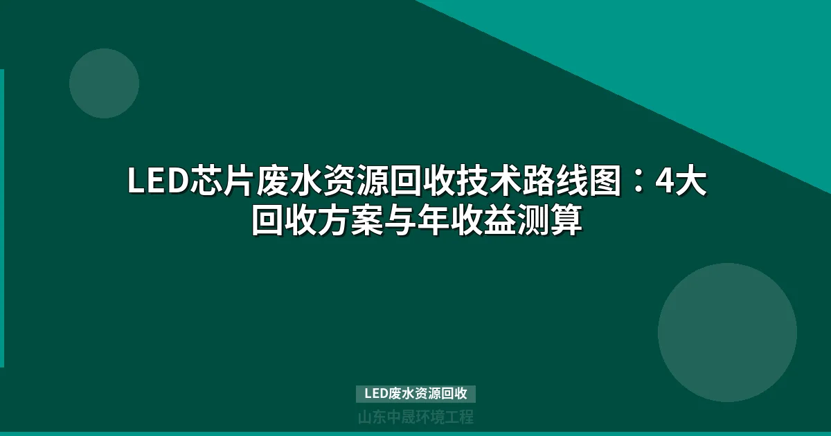 LED废水资源回收：四大工艺年增效200万元实战方案