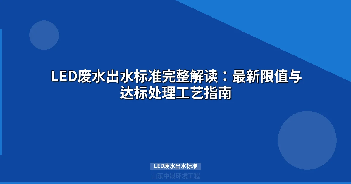 LED废水出水标准最新）附表二限值与达标处理方案