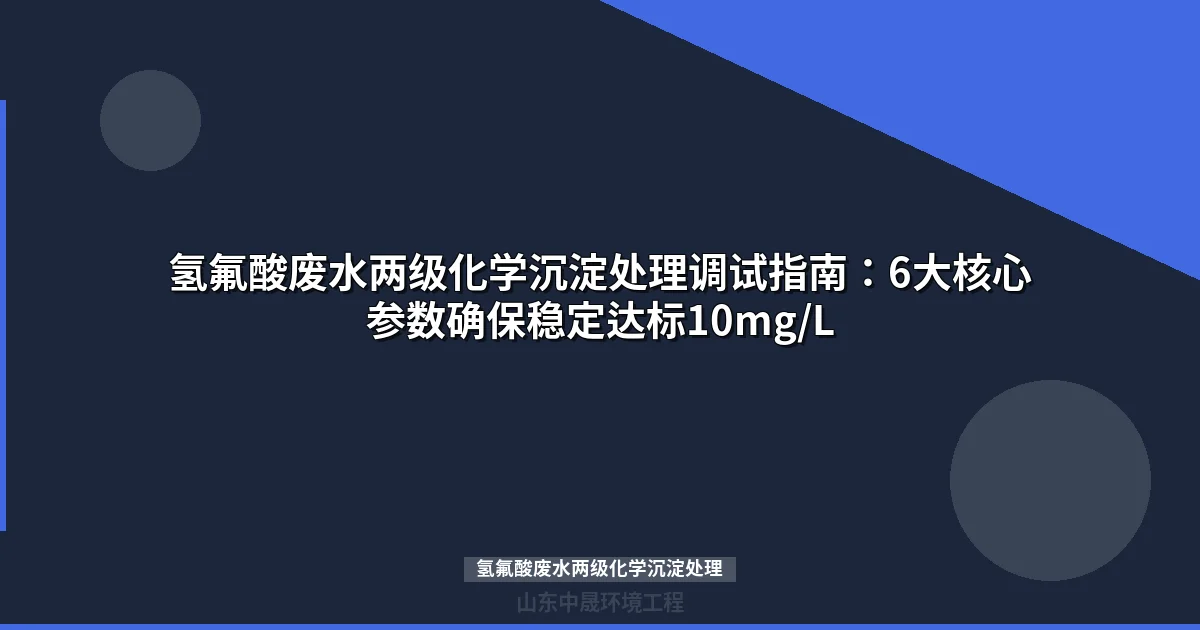 氢氟酸废水两级化学沉淀处理工艺（除氟率99%）与调试参数