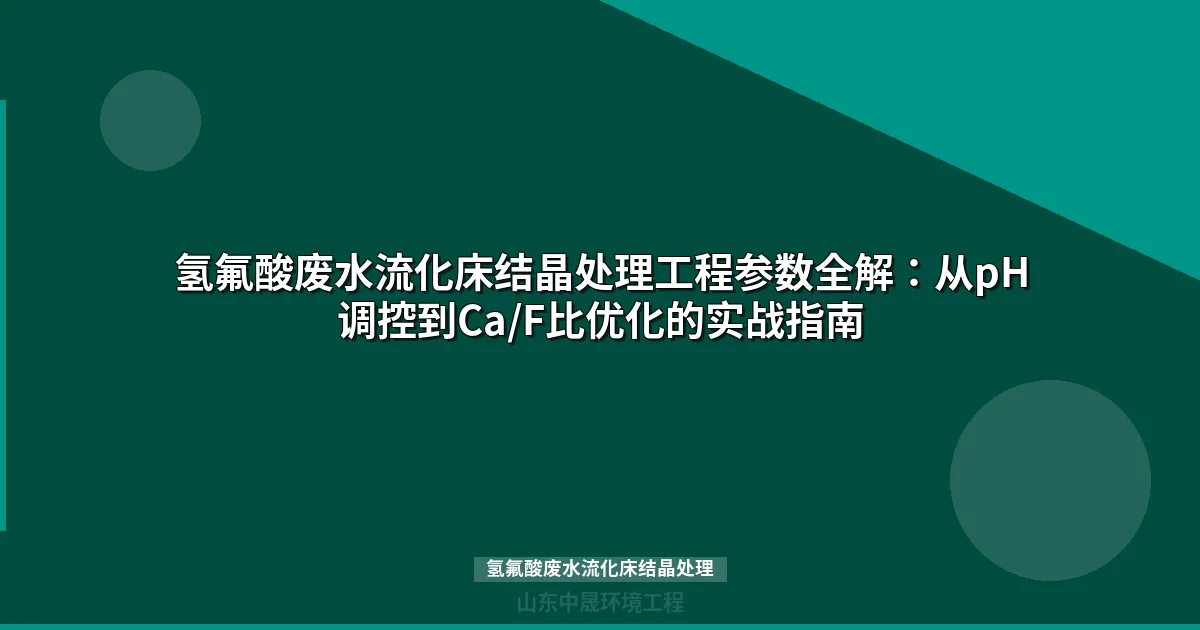 氢氟酸废水流化床结晶处理工艺参数优化指南（Ca/F比与pH调控实战）