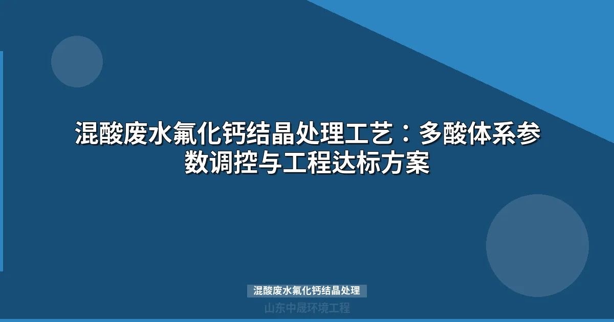 混酸废水氟化钙结晶处理工艺：酸根干扰机理与参数优化实战