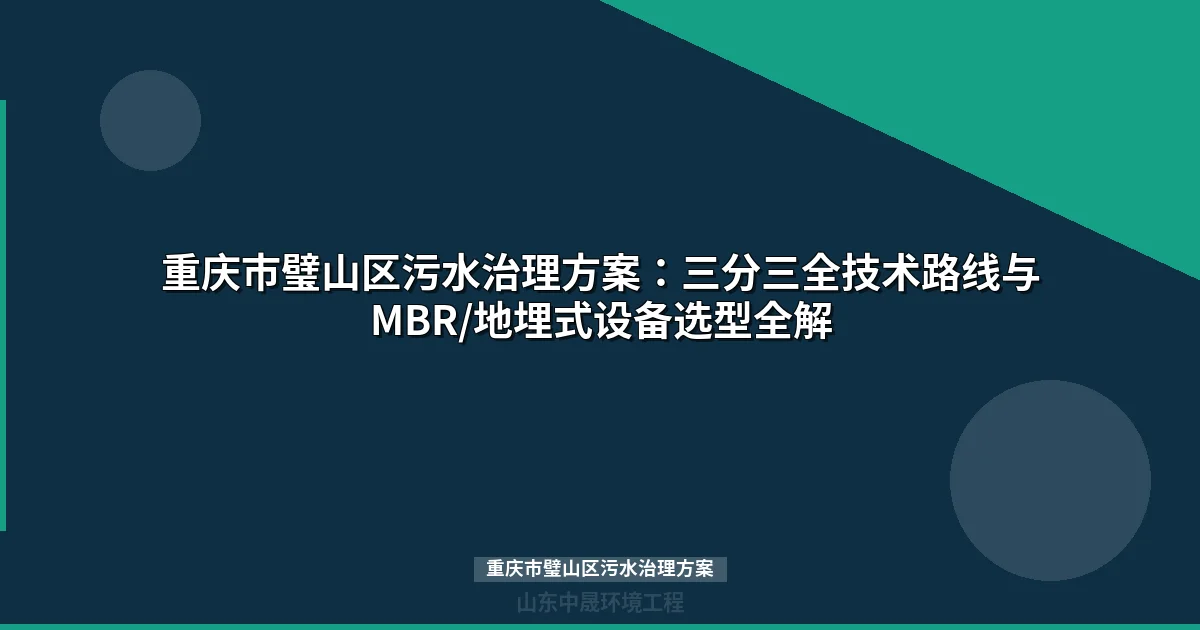 重庆市璧山区污水治理方案：分类收集分质处理达标路线图
