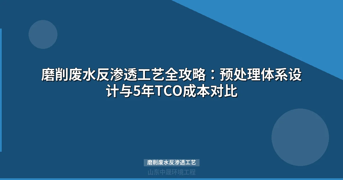 磨削废水反渗透工艺全攻略：预处理体系设计与5年TCO成本对比