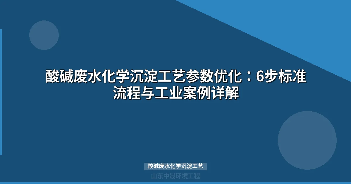 酸碱废水化学沉淀工艺参数优化：6步标准流程与工业案例详解