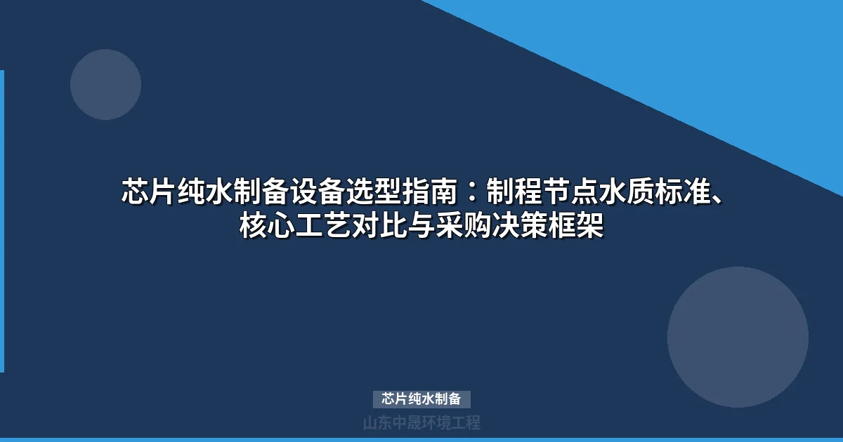 芯片纯水制备完整指南：从制程节点到选型方案全解析
