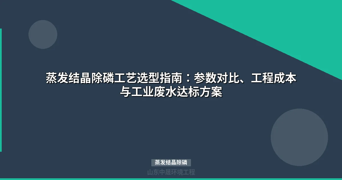 蒸发结晶除磷工艺选型指南：高磷废水处理必看